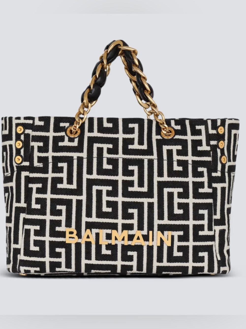 Pierre Balmain Jacquard monogram tote black
